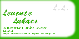 levente lukacs business card